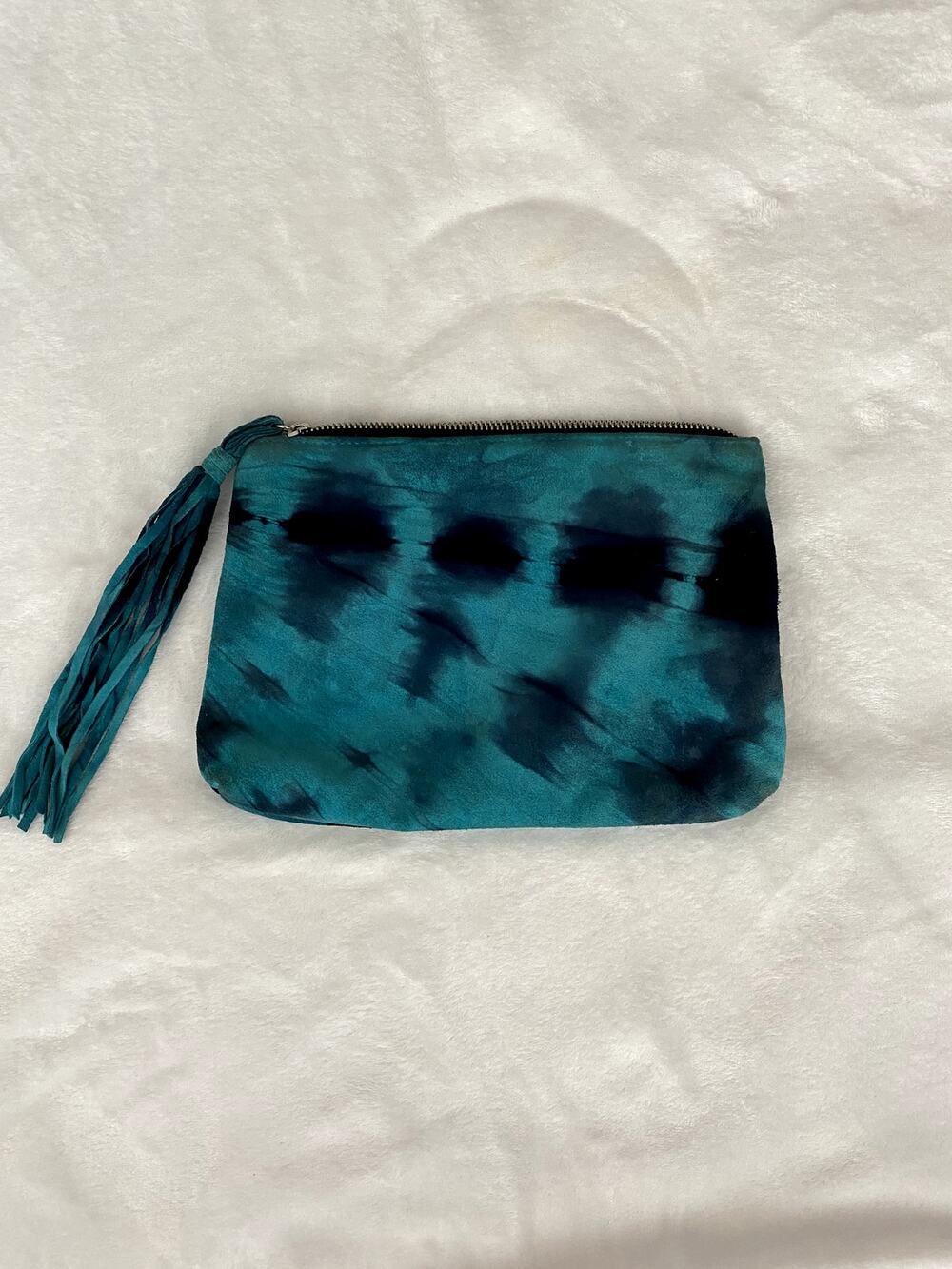 Suzanne Farber Blue Tie Dye Clutch